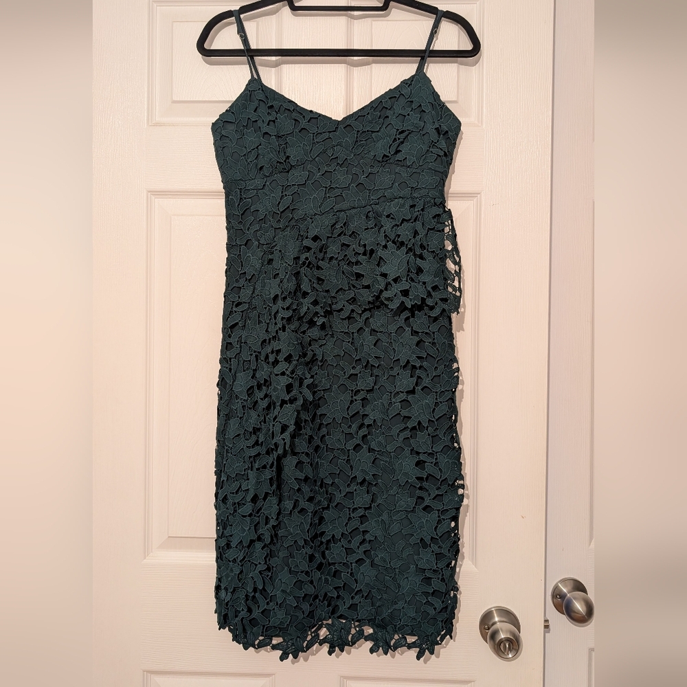Club Monaco Bilannah Lace Dress in Green Size 6